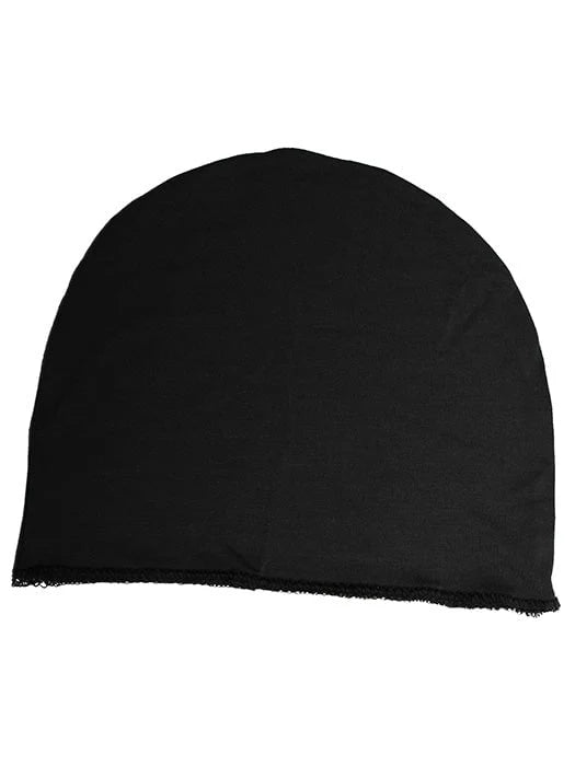 Black comfortable liner cap for wigs designed for a snug fit and all-day wear