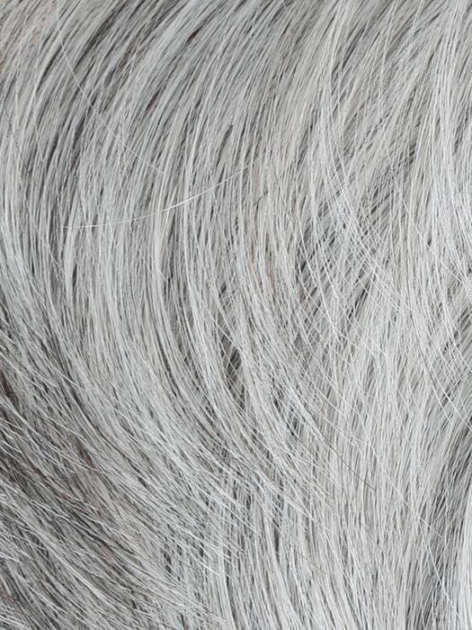 Dapper HIM wig for men HairUWear close up of silver gray hair texture natural realistic fibers