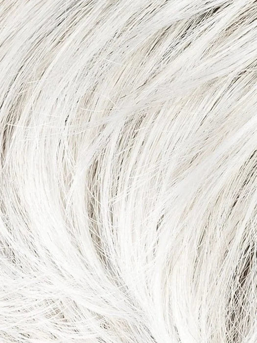 Close-up of Ellen Wille Club 10 wig showing soft, silky white strands for a natural look
