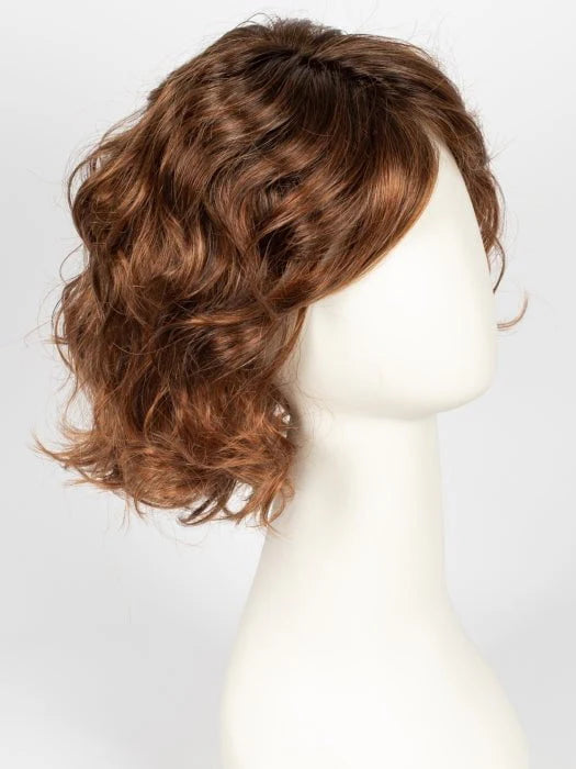 Ellen Wille Girl Mono wig featuring soft curls and a rich auburn color styled on a mannequin