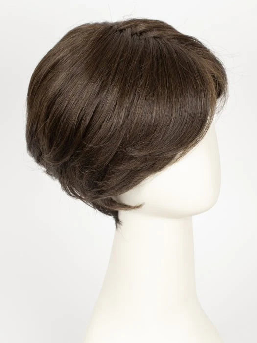 Gallant HIM wig for men medium brown short layered style with side swept bangs on mannequin head