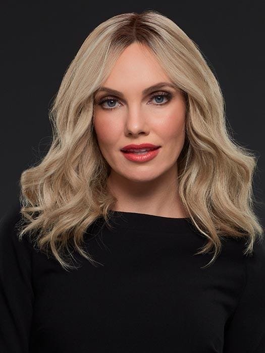 Gwyneth Jon Renau wig with soft waves and natural-looking blonde color for versatile styling
