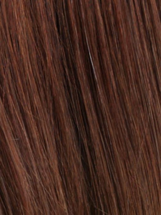 Natural-looking human hair wiglet for thinning hair in rich chestnut shades