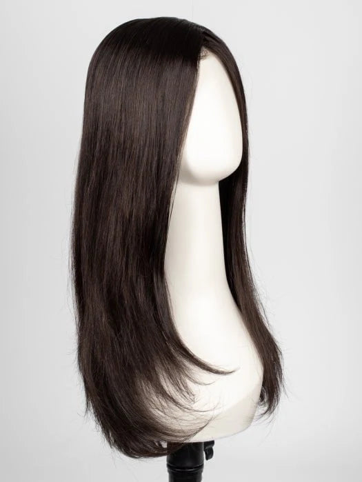 Blake Petite Jon Renau wig in rich dark brown with long, silky straight hair for stylish looks