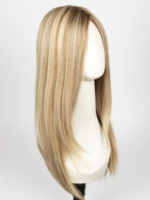 Blake Petite Jon Renau wig featuring long, silky blonde hair with subtle highlights