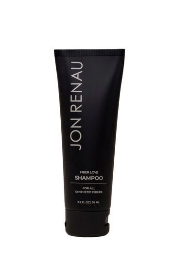 Jon Renau Fiber Love Shampoo in a 2.5 fl oz tube for all synthetic fibers