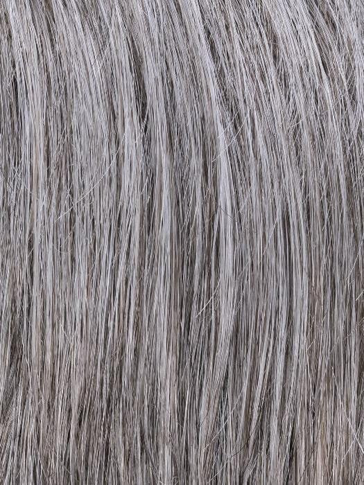 Ellen Wille close up gray hair texture natural look men's wig for thinning hair showing realistic fine fibers