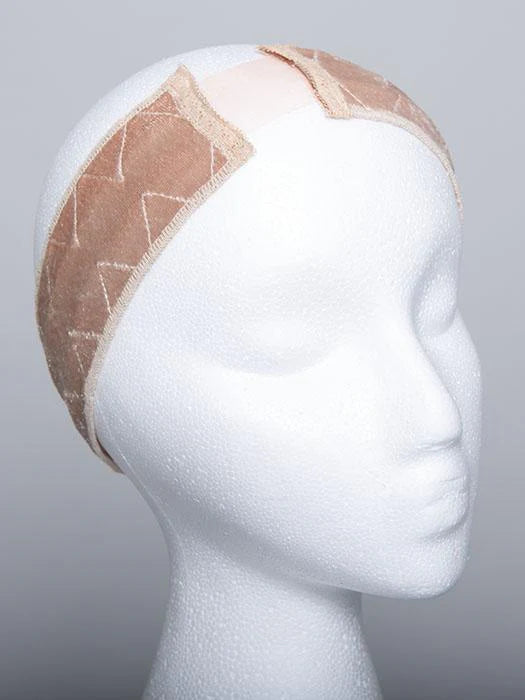 Non-slip wig headband with silk front designed for secure wig wear and comfort