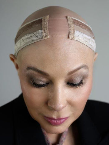 Non-slip wig headband with silk front for secure and comfortable wig placement