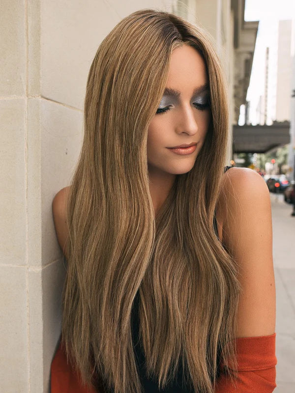 Raquel Welch Glamour and More wig with long, straight hair in a stylish blonde shade for a chic look