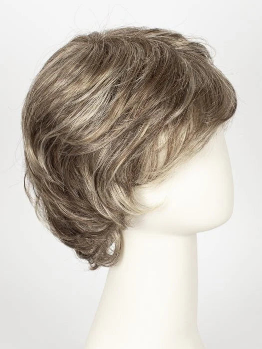 Short layered synthetic wigs for women in a stylish bob cut with subtle highlights