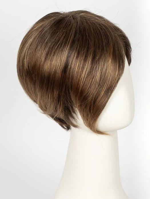Stylish short synthetic wigs for women in a light brown color with natural-looking texture