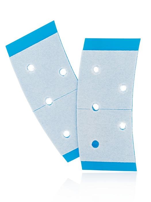 Wig adhesive strips for lace wigs with perforations for easy application and secure hold