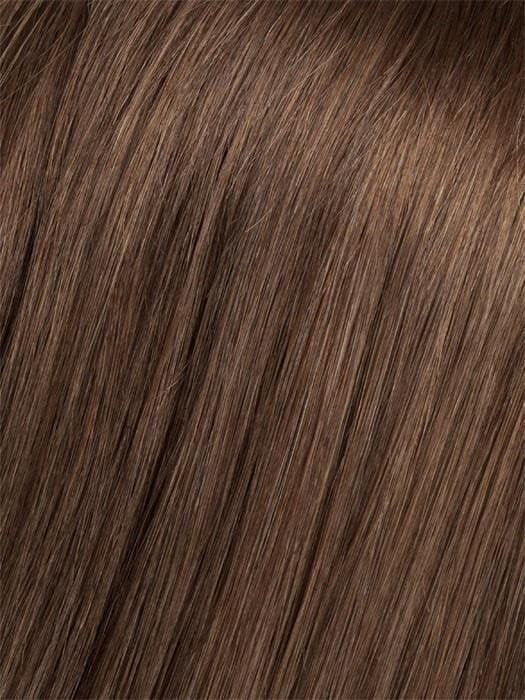 Close-up of Wig Pro lace front wig with soft, smooth brown hair texture for a natural look