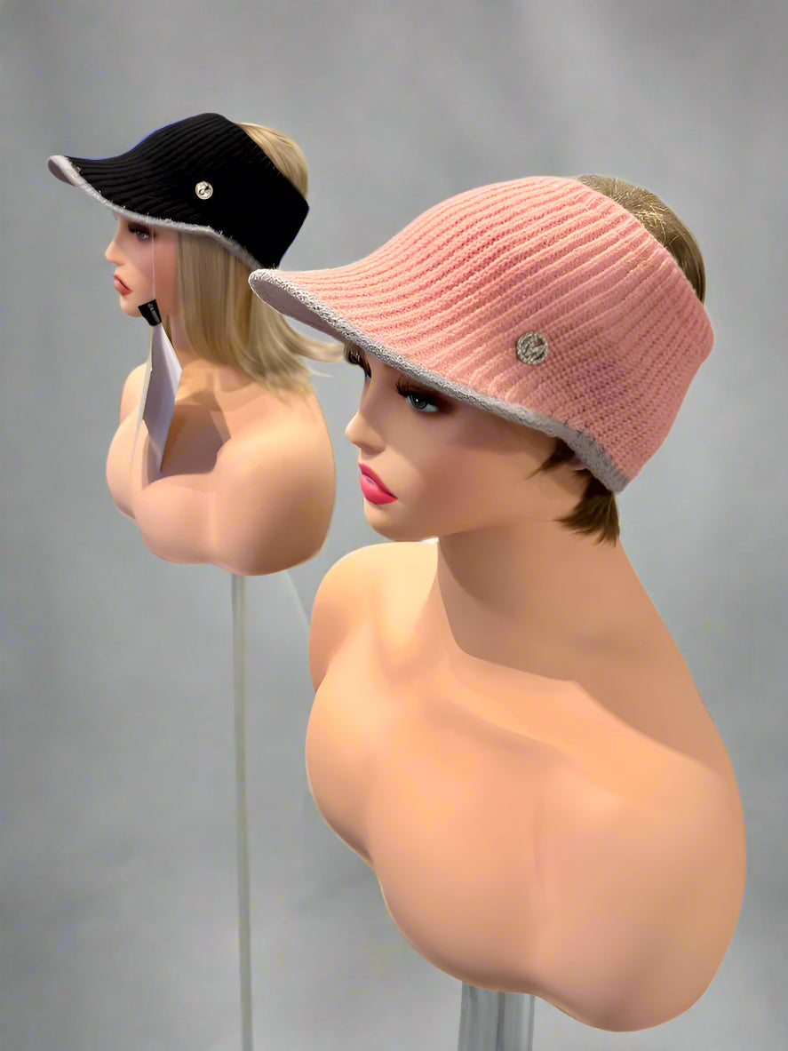 Wigalert women sports hat without wig in black and pink for outdoor activities